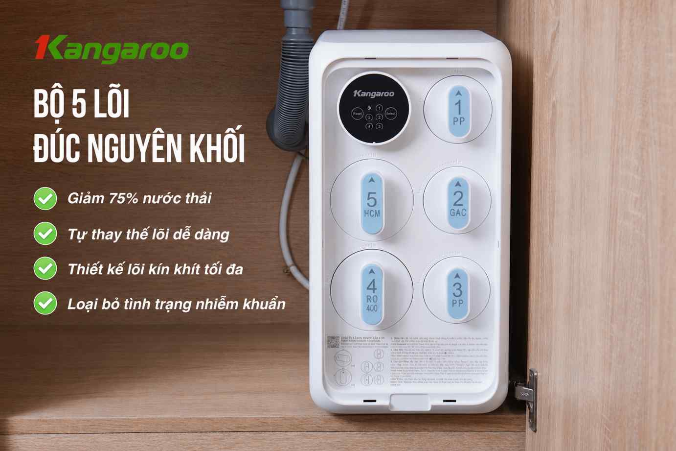 Bộ 5 lõi đúc nguyên khối của KG400US
